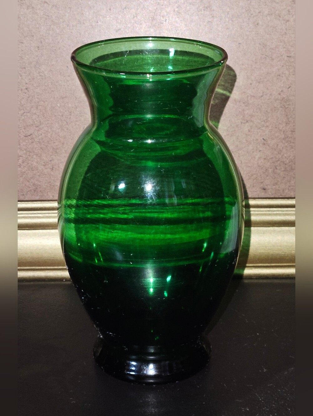 Vintage Anchor Hocking Emerald Green Glass Vase